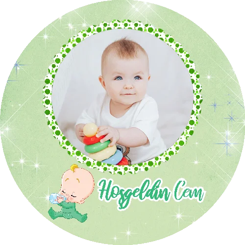 Yenidoğan Temalı Yuvarlak Açacak Magneti